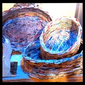 🧺Hand Crafted  BASKET set.